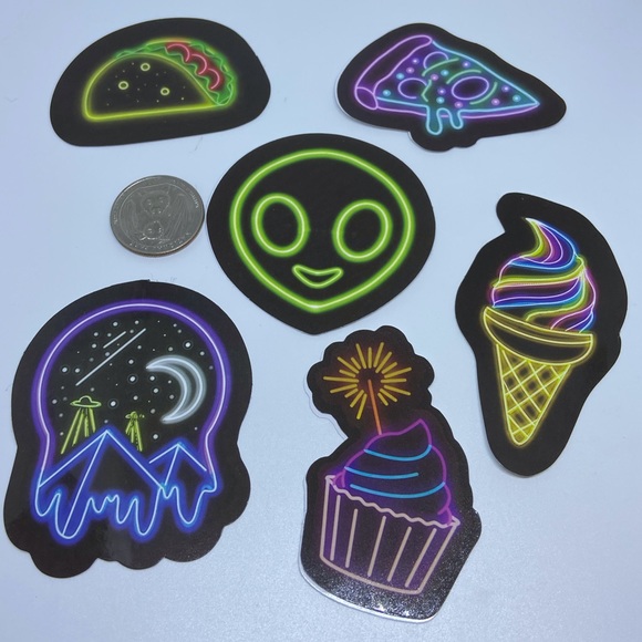 Neon style graffiti stickers - Picture 3 of 5